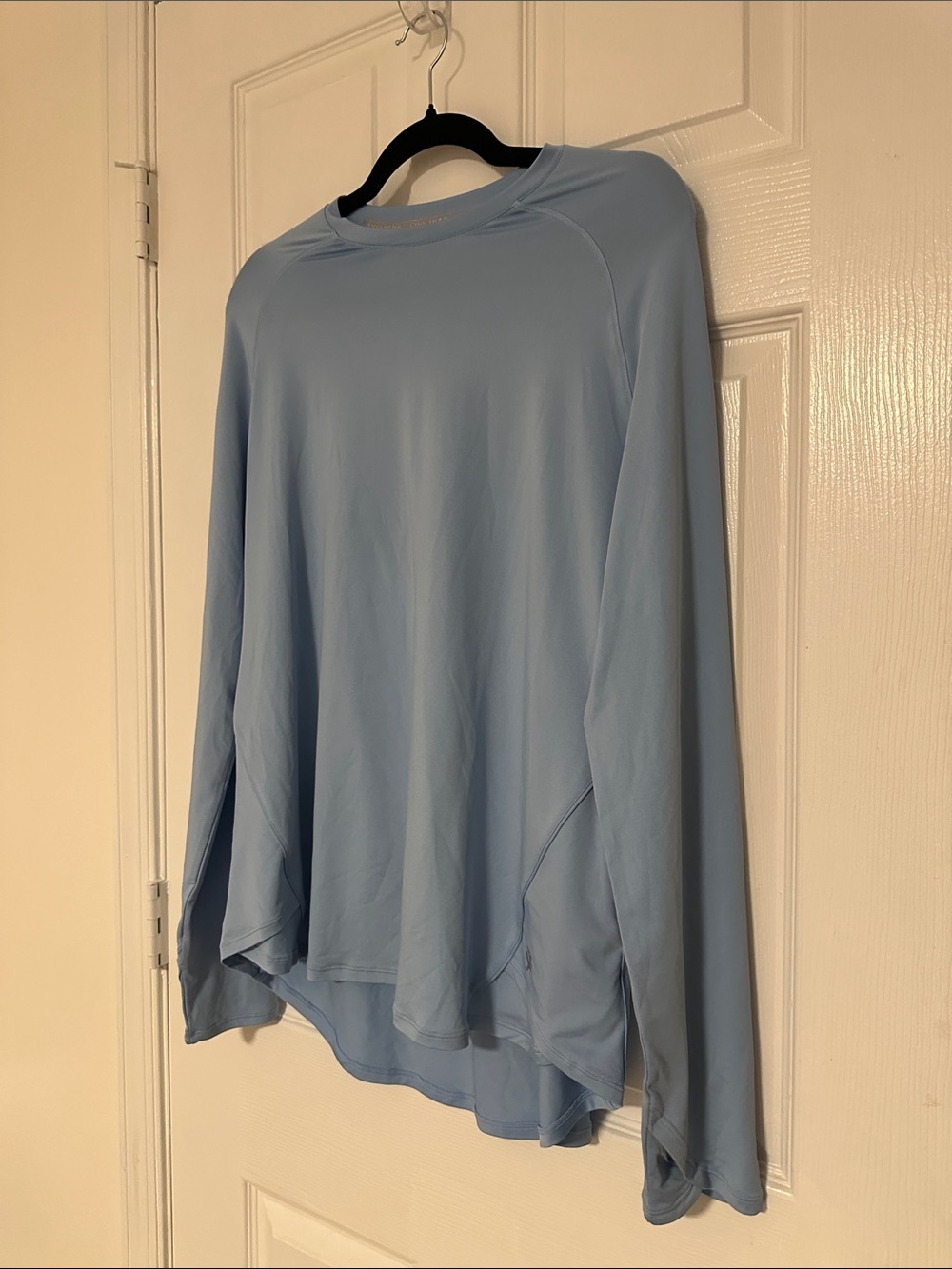 Coolibar Accelera Performance Long Sleeve Top, Light Blue, Size Large/L